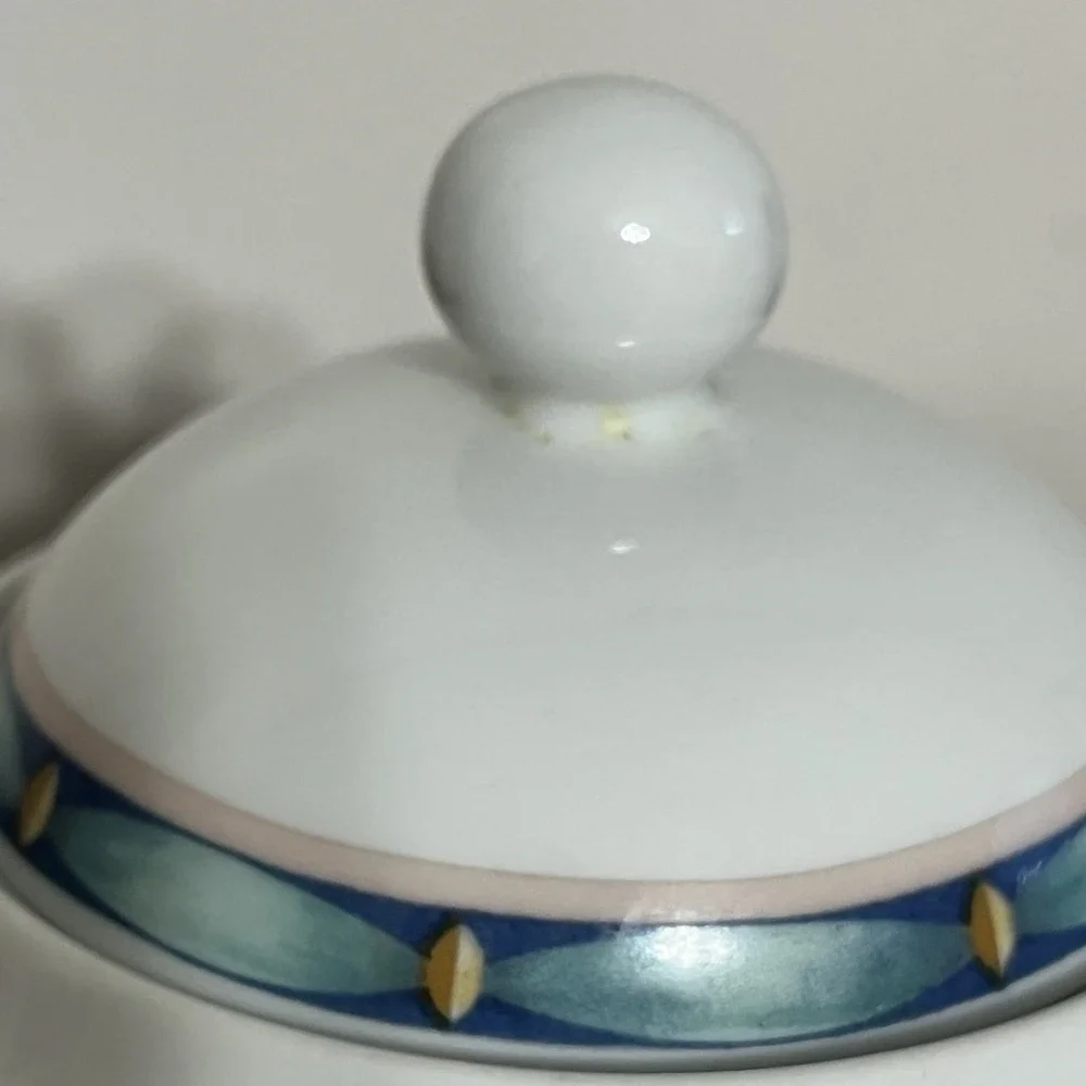 Pfaltzgraff Atmosphere Crystaflora‎ Covered Sugar Bowl & Lid Set Vintage